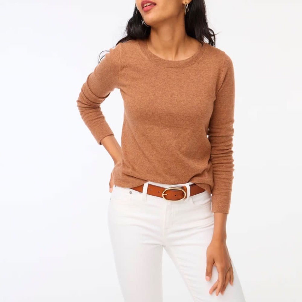 J. Crew Brown Crew Neck Sweater Classic Knit